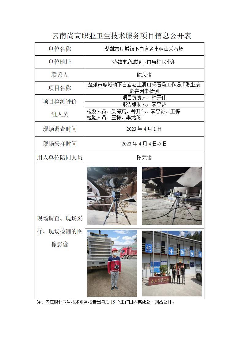 楚雄市鹿城镇下白庙老土洞山采石场职业卫生网上公开业绩表_01.jpg
